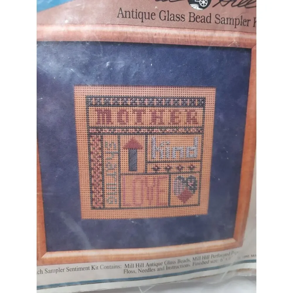 Vintage Mill Hill Antique Glass Bead Sampler Kit MHSS2 Mother 6x6